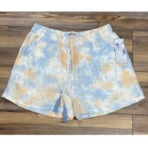 NWT Rachel Zoe Pull On Tie Shorts Size Small Linen 2” Resort Boho Beach